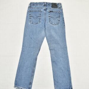 Harley Davidson Women's Bootcut Jeans Zip Solid Denim Cotton Blue Size 8